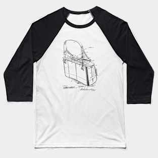 Creel or Trout Basket Vintage Patent Drawing Baseball T-Shirt